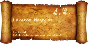 Lakatos Magnusz névjegykártya